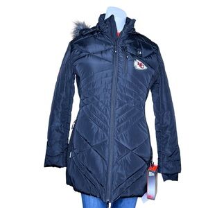 ActionHeat Kansas City Chiefs 5V Long Puffer Battery Heated Jacket Sz M NWT